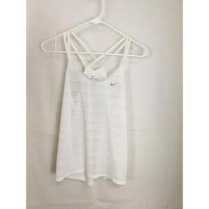 [272]Nike Tank Top Womens S Dri-FIT Strappy Crossback Athletic Running Workout